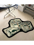 1pc New Arrival 3D Creative Funny Dollar Bill Doormat, Decorative Carpet For Living Room, Bedroom, Entryway, Multiple Patterns Available, Washable