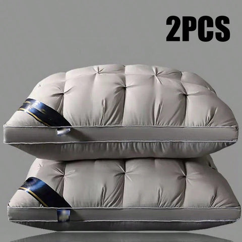 2 Piece Pillow Set Queen , Bed Soft Support Queen Pillow 2 Piece Pillow Set , Hotel Collection Standard/Queen Bed Pillow Set Set Of 2 Down Alternative Bedding For Supine, Stomach Or Side Sleepers Luxury Hotel Comfort Pillow Holiday Gift (White)